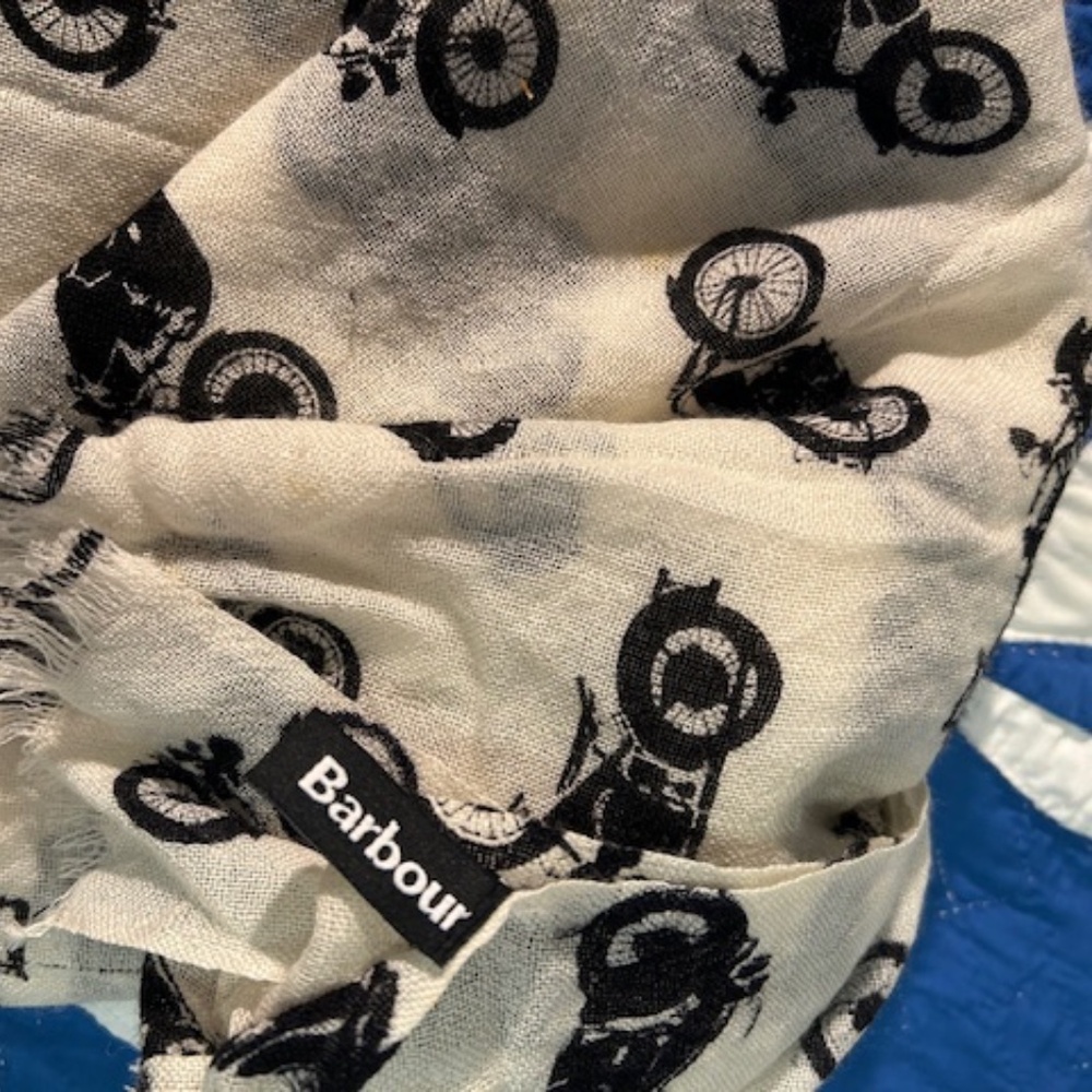 UNISEX Barbour light lambswool Motorcycle Scarf  (70" x 27")